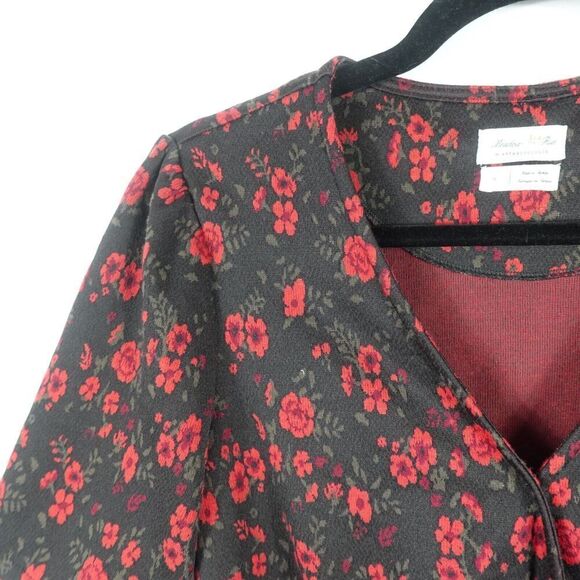 Anthropologie Meadow Rue Women's Top Floral Peplum Small - Picture 3 of 11